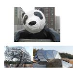 الباندا في الهواء الطلق حديقة كبيرة فن النحت الفولاذ المقاوم للصدأ الخبز الورنيش